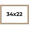 PosterPalooza | 34x22 Modern Bamboo Picture Frame, UV Acrylic, 5 Finishes - 2 of 4