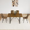 TiramisuBest CLEARWATER RECT SLD TOP Table with Dark Oak for Dining Tables - 4 of 4
