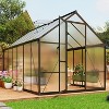 GustoWave 8x12 ft Outdoor Polycarbonate Greenhouse for Garden, Backyard, Patio, or Lawn - 4 of 4