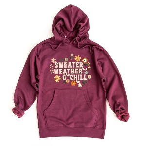 Simply Sage Market Women's Graphic Hoodie Sweater Weather and Chill - 1 of 3