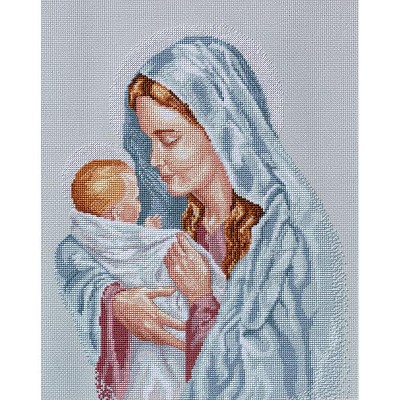 Janlynn Counted Cross Stitch Kit 12"X15"-The Blessed Mother (14 Count)