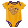 NCAA LSU Tigers Infant Girls' 3pk Bodysuit - 3 of 4