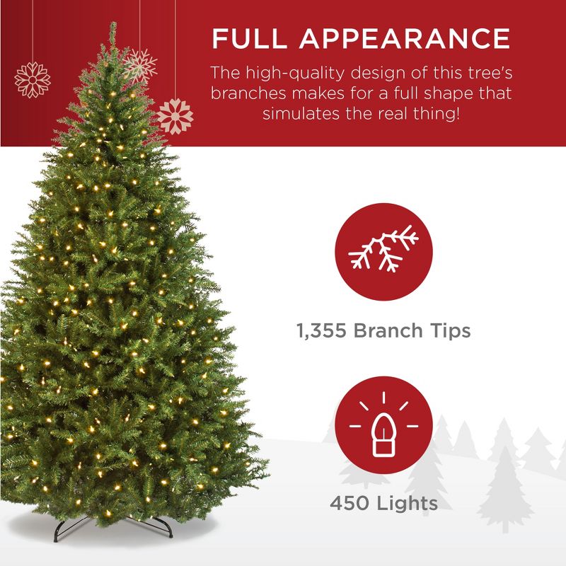 Best Choice Products Pre-Lit Hinged Douglas Full Fir Artificial Christmas Tree Holiday Decoration w/ Lights, 4 of 13