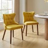 Lidia Mid-century Modern Wingback Dining Chair with Solid Wood Legs Set of 2|ARTFUL LIVING DESIGN - 2 of 4