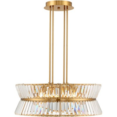 Vienna Soft Gold 31.5" Crystal Hourglass Chandelier
