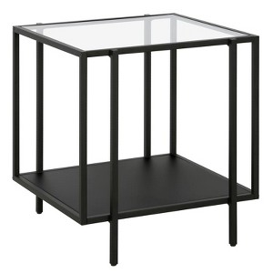 Black Bronze Side Table with Metal Shelf - Henn&Hart - 1 of 4