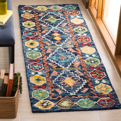 Aspen Blue Multicolor Hand-Tufted Wool Area Rug