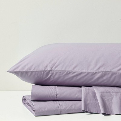 Ivory Cotton Percale Full Sheet Set