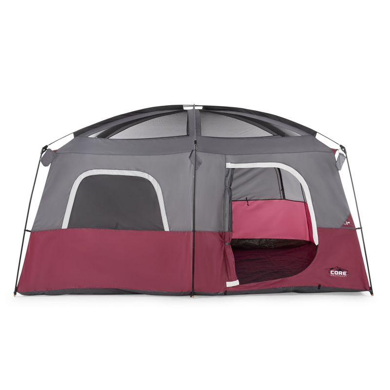 CORE 14'x10' 10 Person Cabin Tent with 2 Rooms and Rainfly - Red, 3 of 7