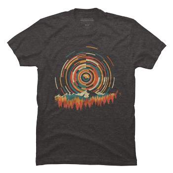 Men's Design By Humans The Geometry of Sunrise By digsy T-Shirt