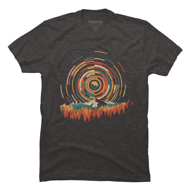 Men's Design By Humans The Geometry of Sunrise By digsy T-Shirt, 1 of 5