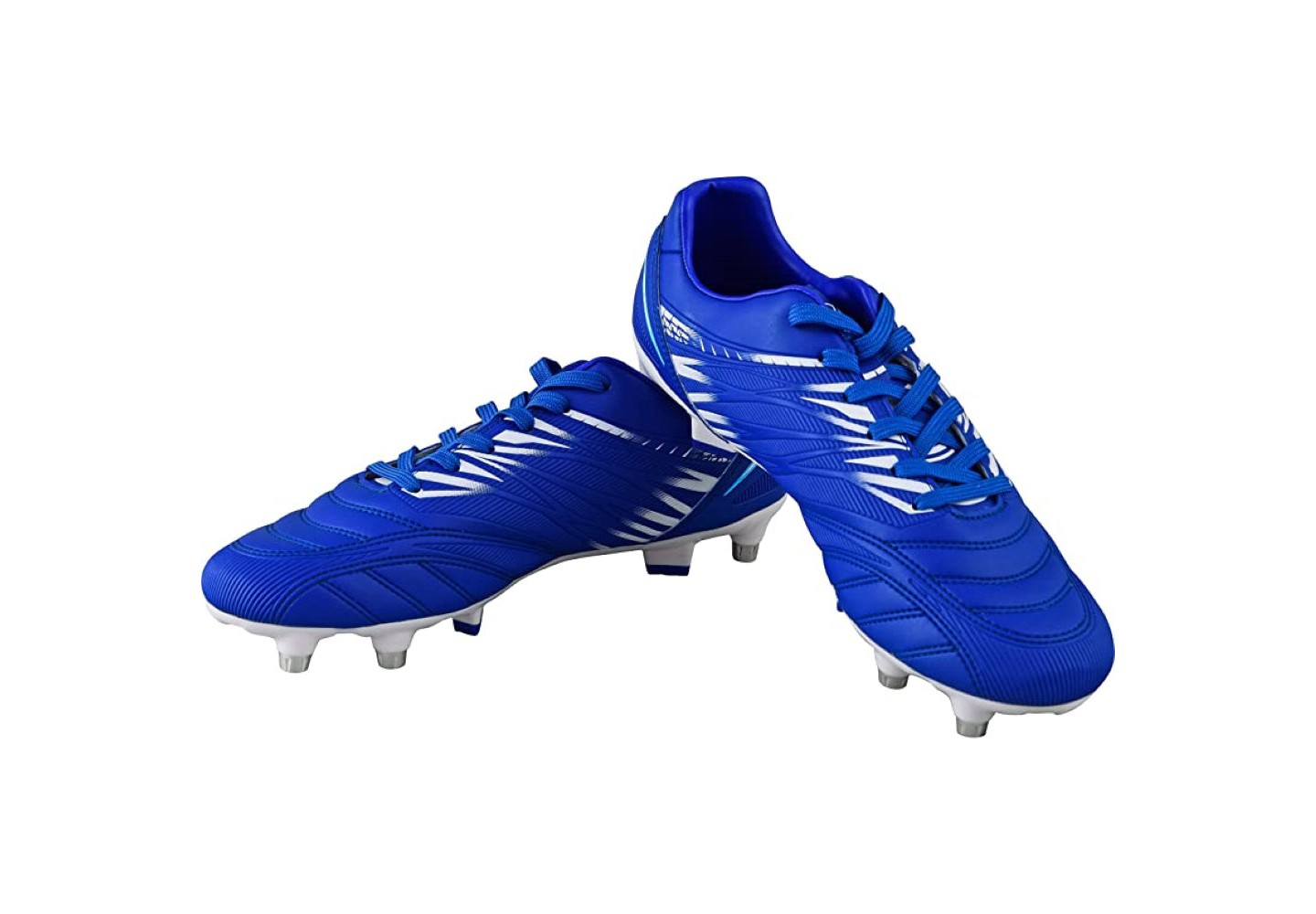 Мужские кроссовки Vizari Valencia Firm Ground Outdoor Soccer Shoes - Royal/White, Size 9.5, цвет: Белый — фото 2
