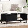 Clihome Industrial Oak Coffee Table with 2 Storage Compartments & Matte Finish，Design for Modern Living Room Organization - 2 of 4