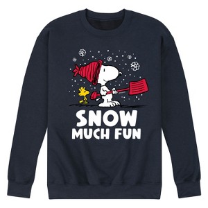 Men's - Peanuts - Snoopy Winter Fun Graphic Fleece Sweatshirt - 1 of 4