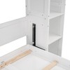 CAVINAS Queen Size Murphy Bed Modern Foldable Wooden Bed Frame with 10 Storage Shelves and LED Light for Bedroom - 3 of 4