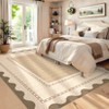 Nasitip Modern Geometric Waves-Stripe Border Area Rugs for Living Room Soft Low Pile Non-Sliping, Machine Washable - 4 of 4