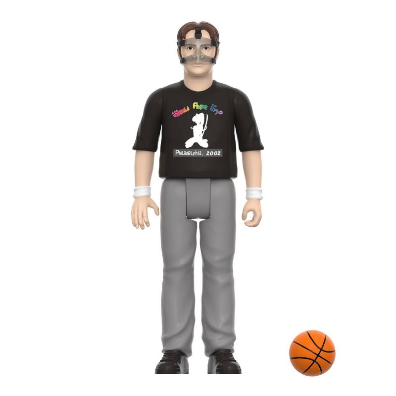 Super 7 ReAction The Office Dwight Schrute with Basketball Figure, 1 of 5