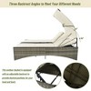 Outdoor Patio Daybed with Shelter Roof, 2 Person Rattan Sun Lounge Chair with Adjustable Backrest, Reclining Chair for Patio Garden Backyard - 4 of 4