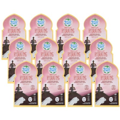 Earth Kiss Miracle Clay Hydrating Organic Bamboo Sheet Mask - 12 ct