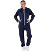 Joggies - Navy Blue Kids Footless Hoodie One Piece - 3 of 4