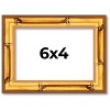 PosterPalooza | 6x4 Thin Bamboo Picture Frame, UV Acrylic, 2 Finishes - Gold and Brown - 2 of 4