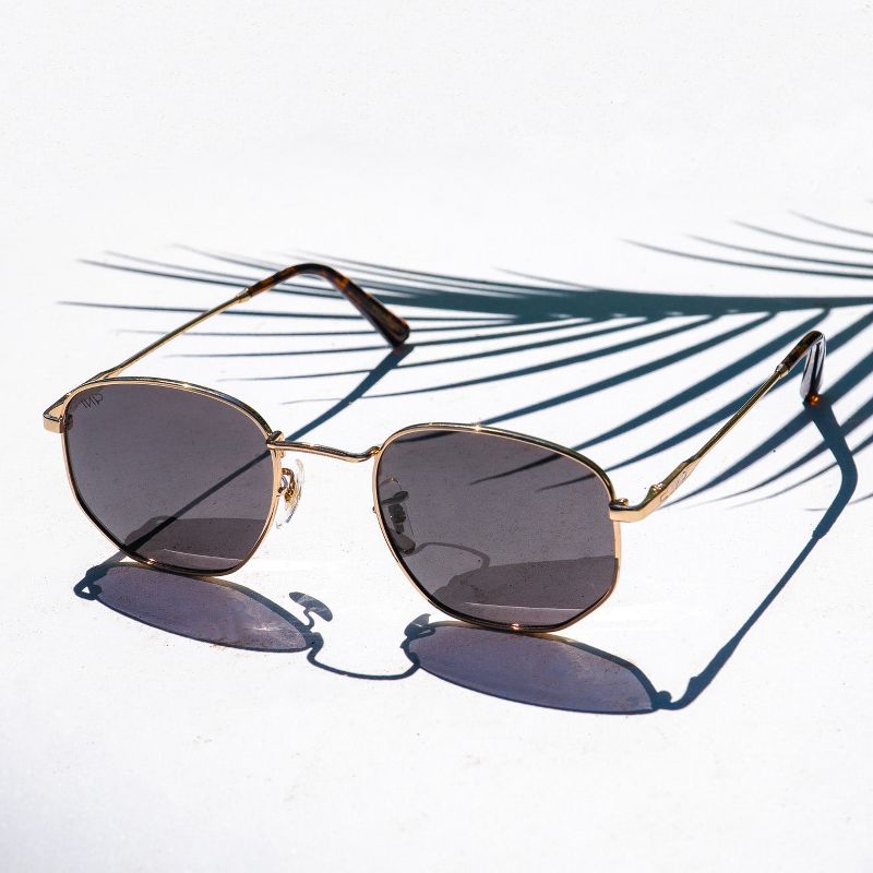 WMP Eyewear Round Geometric Retro Polarized Sunglasses, 4 of 5