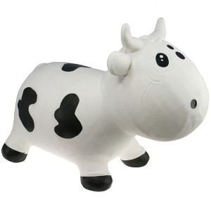 Pop It Up: Kidzzfarm Bouncing Cow: Inflatable Animal Hopper,Ages 12mo+ - 1 of 4