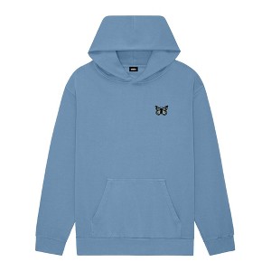 Dalix Butterfly Embroidery Relaxed Hoodie Soft Fleece Sweatshirt Fit Lounge Womens - 1 of 4