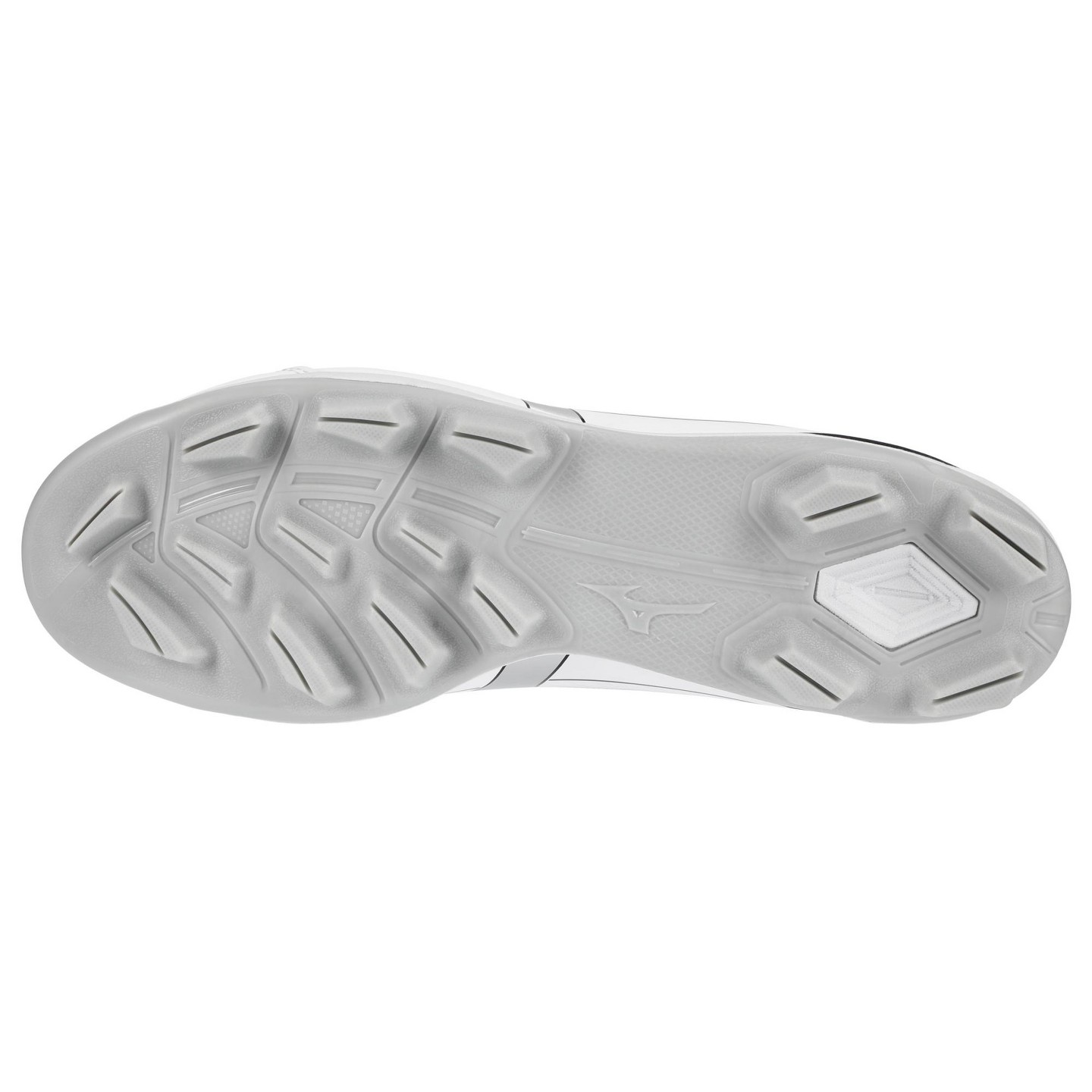 Мужские бутсы Mizuno Cushionrevo Diamond MID Tpu, Cleat, Spike, 7, White-Black, цвет: Белый — фото 2