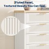 Fluted 5 Drawer Tall Dresser for Bedroom, 42.9'' Tall Wooden Chest of Drawers with Clothes Storage Cabinet, Drawer Organizer, for Living Room - 3 of 4