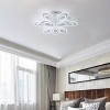 Modern LED Ceiling Light 55W Flush Mount, White Petal Ring Fixture for Bedroom Living Room, Dimmable - 4 of 4
