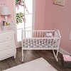 Everyday Kids 2 Pack Baby Cradle Sheets for Baby Girl – 100% Cotton Jersey Knit, Pink Hearts & Gray Polka Dots, Soft and Breathable - 4 of 4