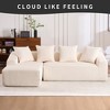 SKRAN 101"  L Shaped Modular Sofa,Combining chaise longue with 3-seater ＆ pillows ,No Installation,Corduroy for Living Room Apartment - 2 of 4