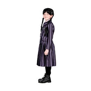 Wednesday Inspired Gothic Girl School Uniform Child Costume - 1 of 3