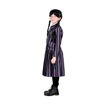 Wednesday Inspired Gothic Girl School Uniform Child Costume