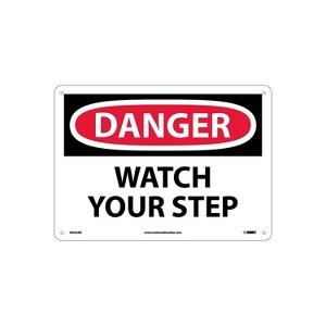 National Marker Danger Signs; Watch Your Step 10X14 .040 Aluminum D623AB - 1 of 1