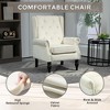 CAVINAS Accent Chair with Sturdy Wood Legs and Wood Frame,Modern Arm Chair for Bedroom,Reading Room - 4 of 4