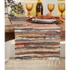 Saro Lifestyle Table Runner With Striped Chindi Multicolor Design, Multicolored, 16" x 72" - 3 of 3