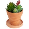 Okuna Outpost 12 Pack Small Terracotta Saucers for Flowerpots with Drainage, Round Pot Drip Trays for Indoor, Outdoor Plants, 4.5 In - 4 of 4