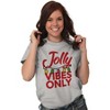 Christmas Lights Jolly Vibes Only Graphic T Shirt Men or Women Brisco Brands - 2 of 4