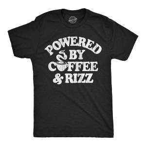 Mens Funny T Shirts Powered By Coffee And charm Sarcastic Caffeine Graphic Novelty Tee For Men - Crazy Dog Men's T Shirt - 1 of 4