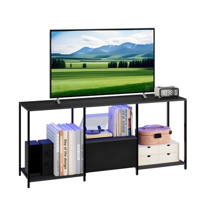 TV Stand w/LED Lights, Modern Entertainment Center for 32/43/50/55 in TVs,Modern LED Television Stand with Storage,TV Console Cabinet for Living Room