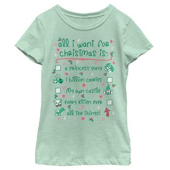 Girl's Lost Gods Christmas I want All the Things T-Shirt