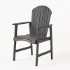 VYNXARIA Outdoor Weather Resistant Acacia Wood Dining Chairs (Set of 2), Dark Gray Finish - 3 of 4