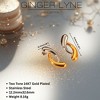 Two Tone Teardrop Earrings for Women Gold Stainless Steel Drop Studs Ginger Lyne Collection - 3 of 4