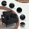 Karl Home Modern Corduroy Barrel Accent Chair For Living Room Bedroom - 4 of 4