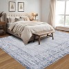 Vintage Bordered Washable Area Rug - Non-Slip Non-Shedding Stain Resistant Carpet, Soft Distressed Print Mat for Living Room, Nursery, Bedroom Office - 3 of 4