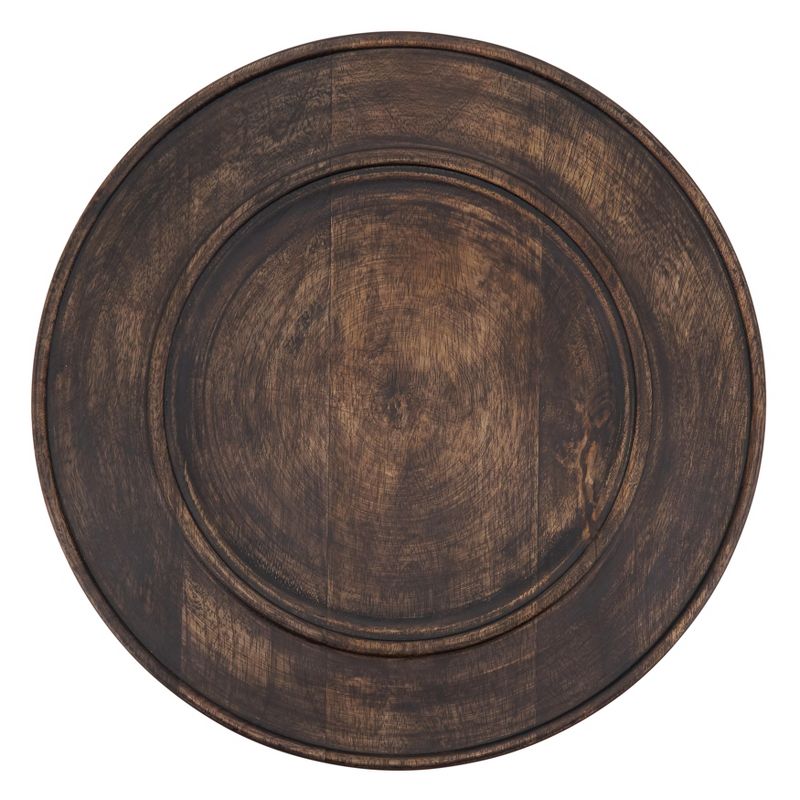 Saro Lifestyle Wooden Charger, 13" Ø Round, Brown (Set of 4), 1 of 5