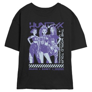 Juniors KPop Demon Hunters Rumi Zoey Mira Huntrix Tour T Shirt - 1 of 4