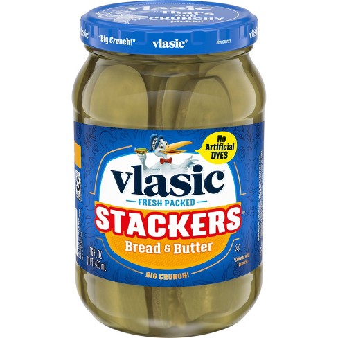 Vlasic Stackers Bread Butter Pickle Slices 16oz Target